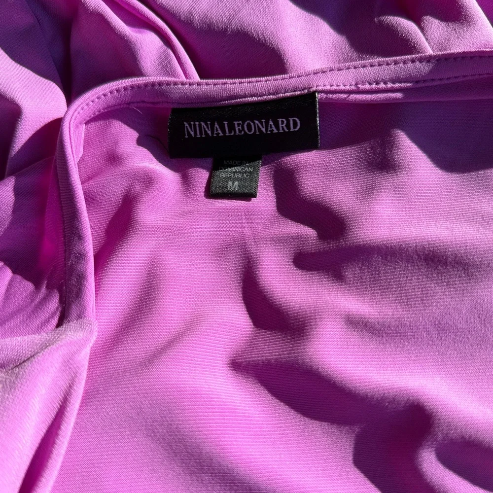 Nina Leonard Vibrant Pink Jumpsuit NWOT - Picture 7 of 9